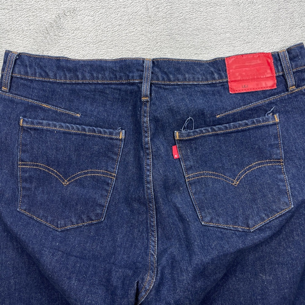 Levi's Premium Engineered Jean Shorts Women 34 Blue LEJ Cutoff Raw Hem Denim - Picture 7 of 16